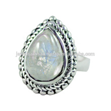 Rainbow Moonstone 925 Sterling Silver Ring Jewelry